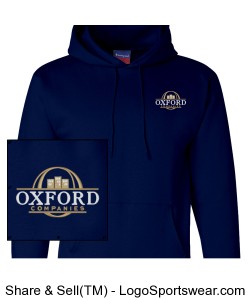 Navy Pullover Hoodie with OC Logo Design Zoom